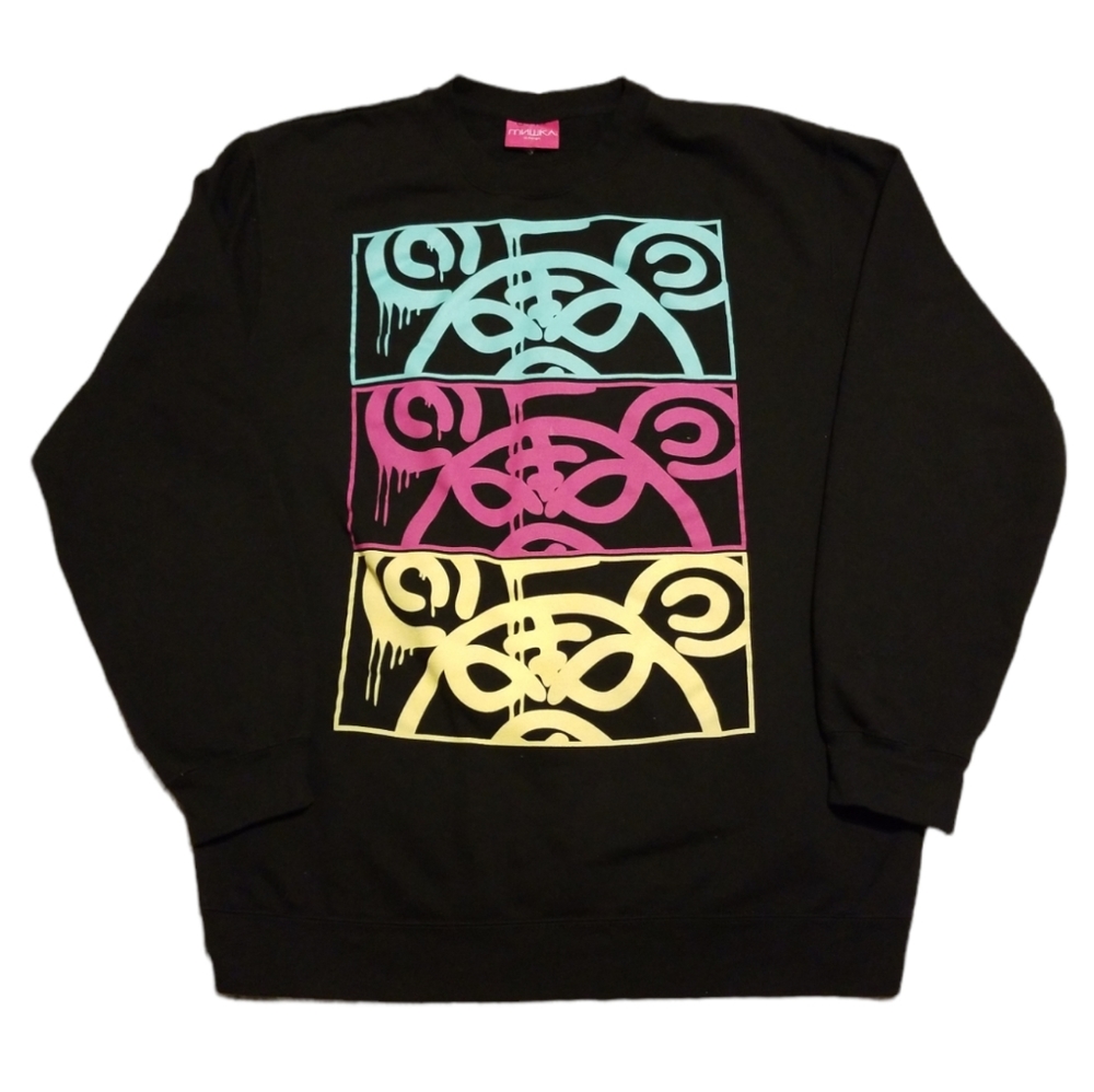 Mishka NYC Pullover Sweatshirt Size XL Bear Black